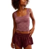 FREE PEOPLE Love Letter Cami In Red Plum