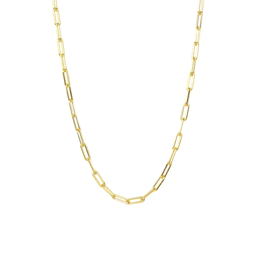16" Small Link Chain Necklace In Gold - Image 2