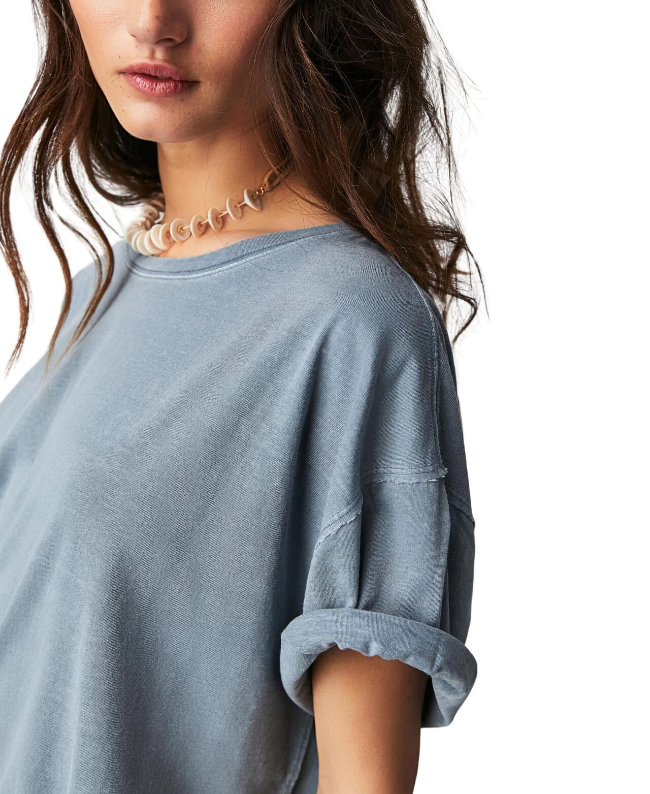 FREE PEOPLE Nina Tee In Blue Mirage - Image 3