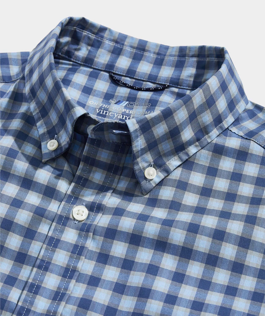 Vineyard Vines Plaid On-The-Go BRRR Shirt In Moonshine PLD - Image 7