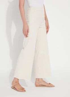 Erin High Waist Wide Leg Denim In Neutrals