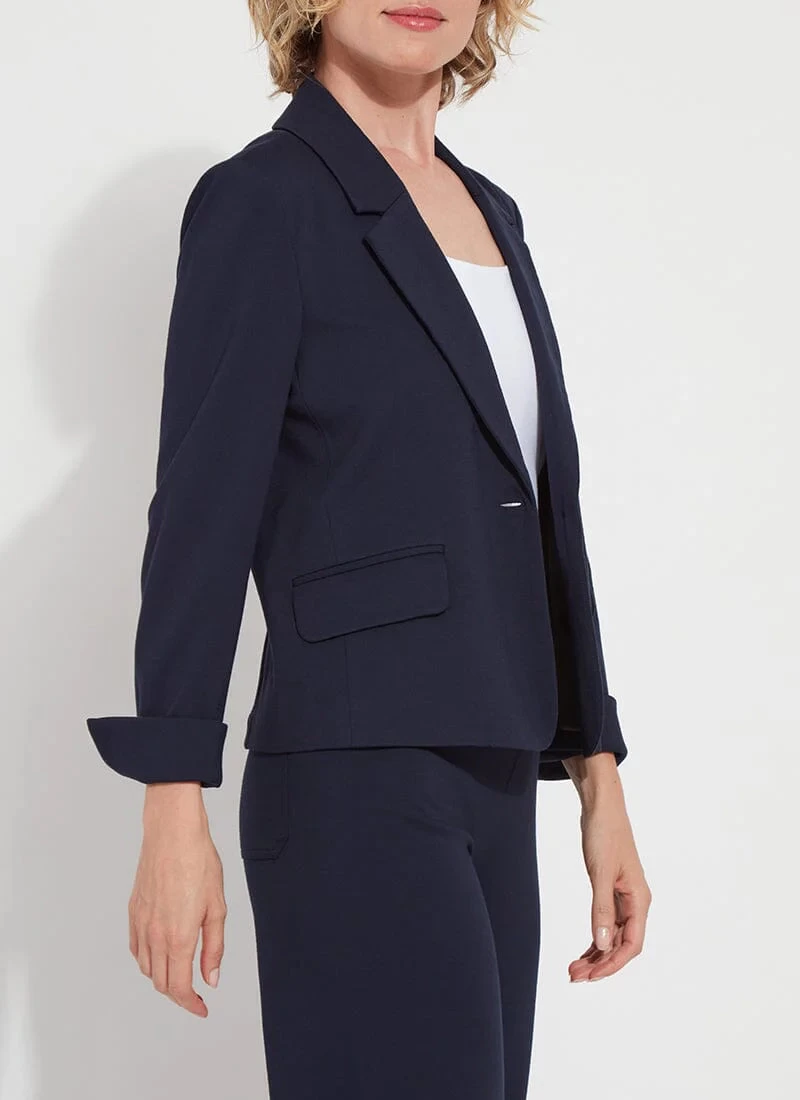 Raya Blazer In Navy - Image 3