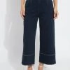 Dion Sailor Crop Palazzo Denim