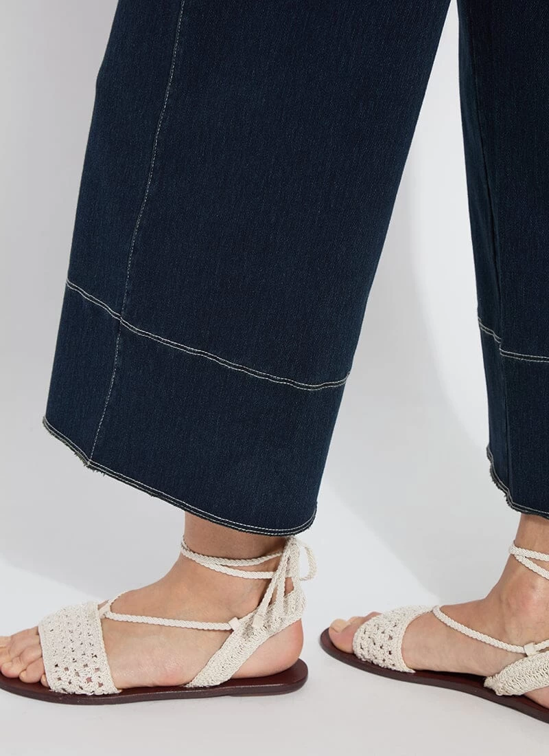 Dion Sailor Crop Palazzo Denim - Image 4