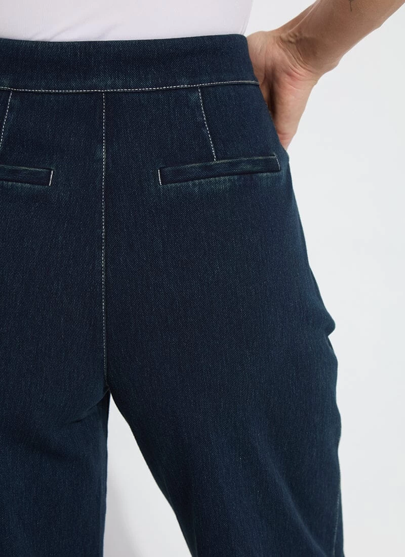 Dion Sailor Crop Palazzo Denim - Image 6