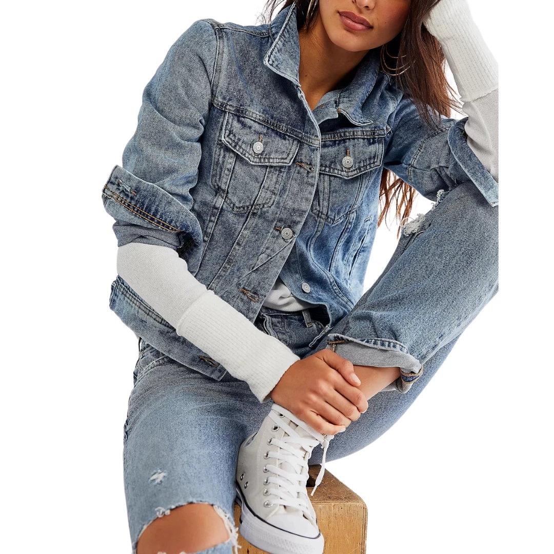 FREE PEOPLE Rumors Denim Jacket