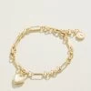 Mother Of Pearl Full Heart Bracelet