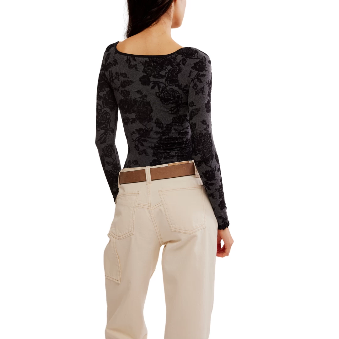 FREE PEOPLE Send Love Long Sleeve Bodysuit - Image 3