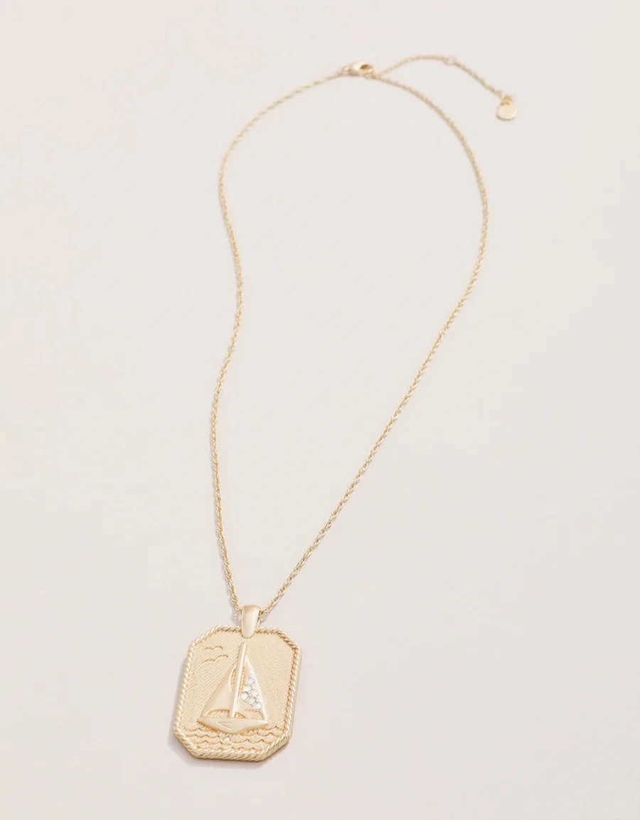 White Set Sail Necklace - Image 3