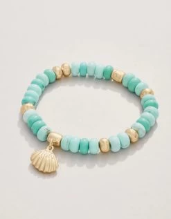 Turquoise Shell Charmed Bracelet