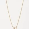 Mother Of Pearl Monarch Necklace In Gold