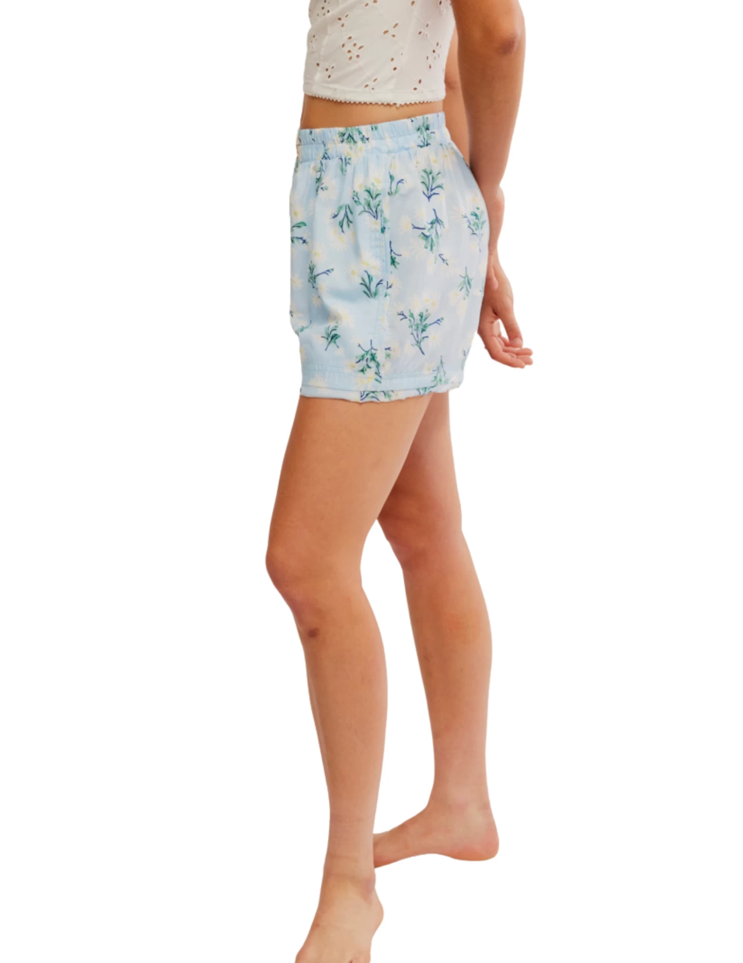 FREE PEOPLE Day To Day Floral Boxer Chambray Combo - Image 2