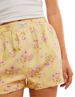FREE PEOPLE Day To Day Floral Boxer Sunflower Combo