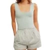 FREE PEOPLE Clean Lines Muscle Cami In Icy Lake