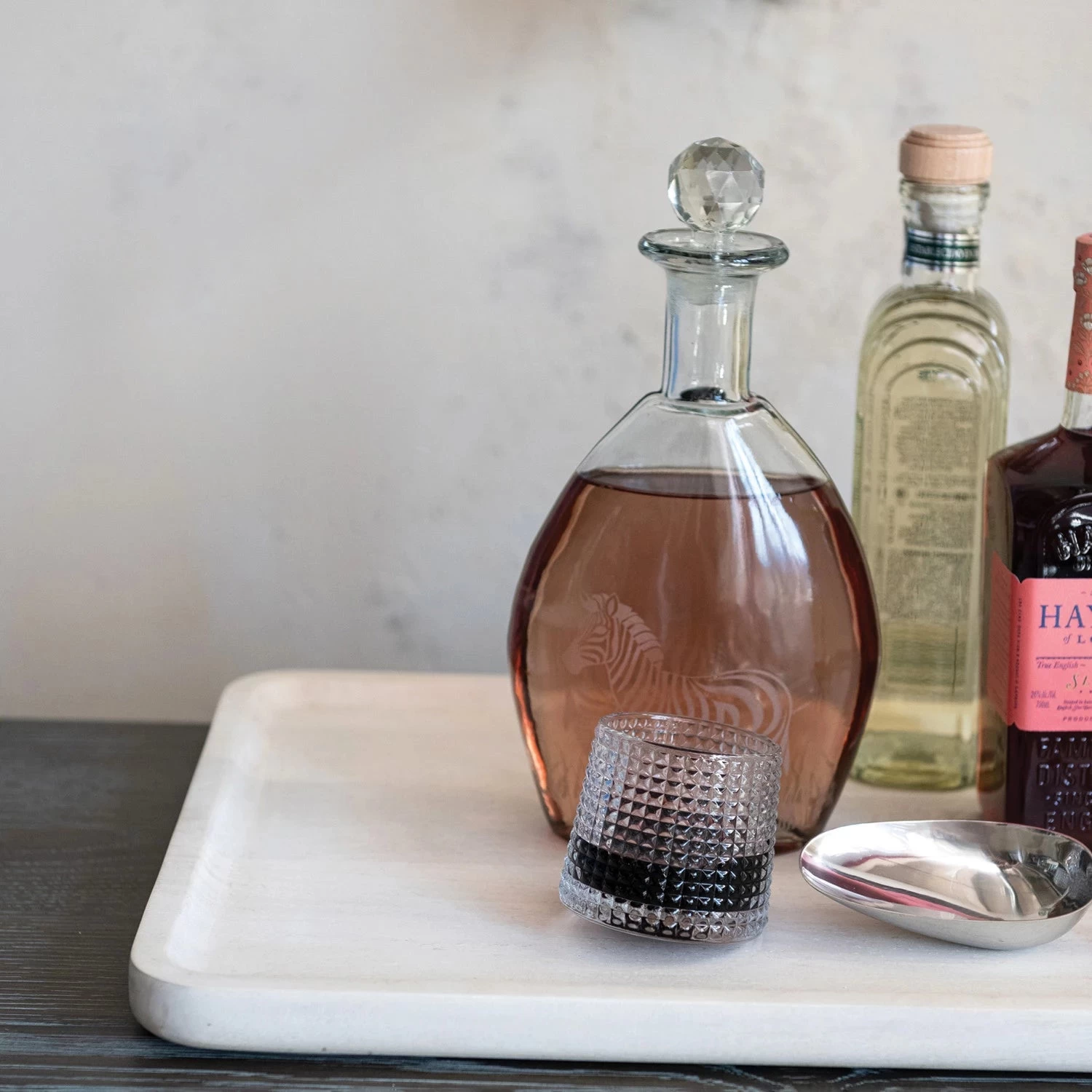 4 Oz. Embossed Spinning Whiskey Drinking Glass - Image 3