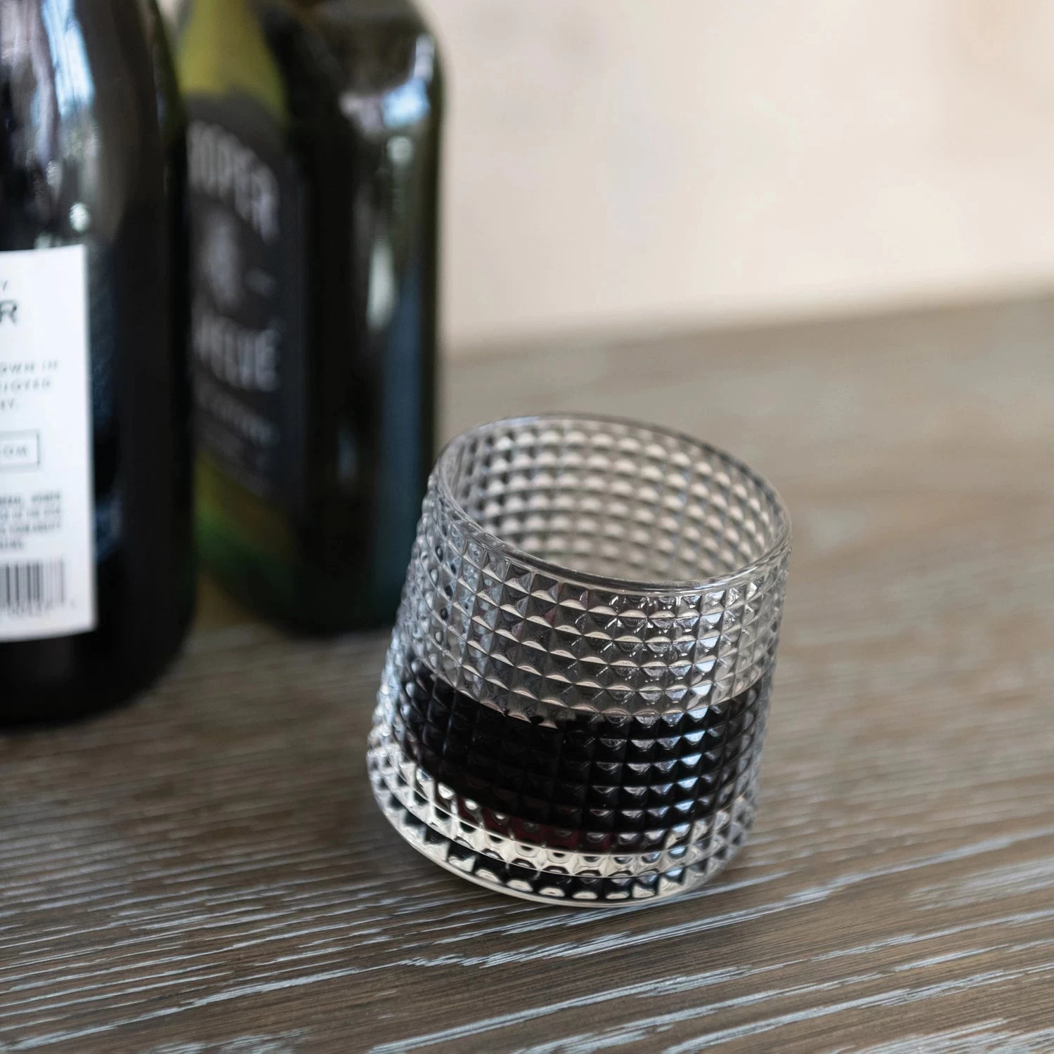 4 Oz. Embossed Spinning Whiskey Drinking Glass - Image 4