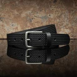 Embossed Golf Belt In Black