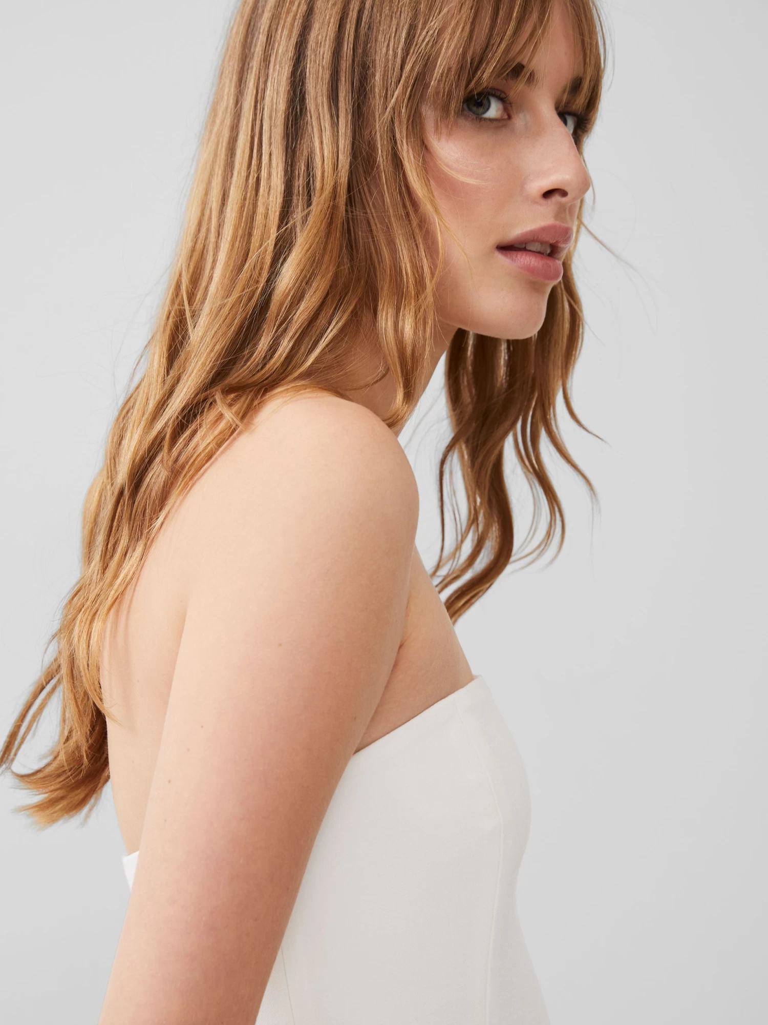 French Connection Strapless Peplum Top - Image 3