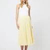 French Connection Yellow Sunburst Crepe Skirt