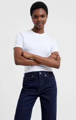 French Connection Rallie Cotton Crew Tee In White