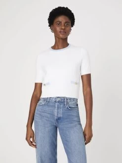 French Connection Sky Blue Babysoft Short Sleeve Top