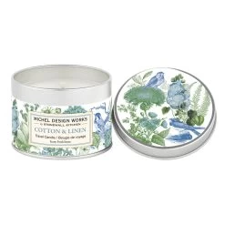 Cotton & Linen Candle Tin