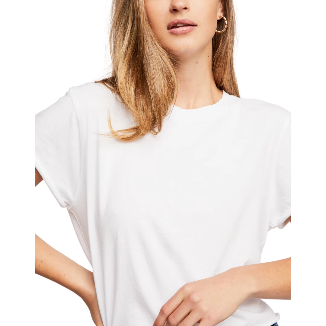 FREE PEOPLE The Perfect Tee In White - Image 3