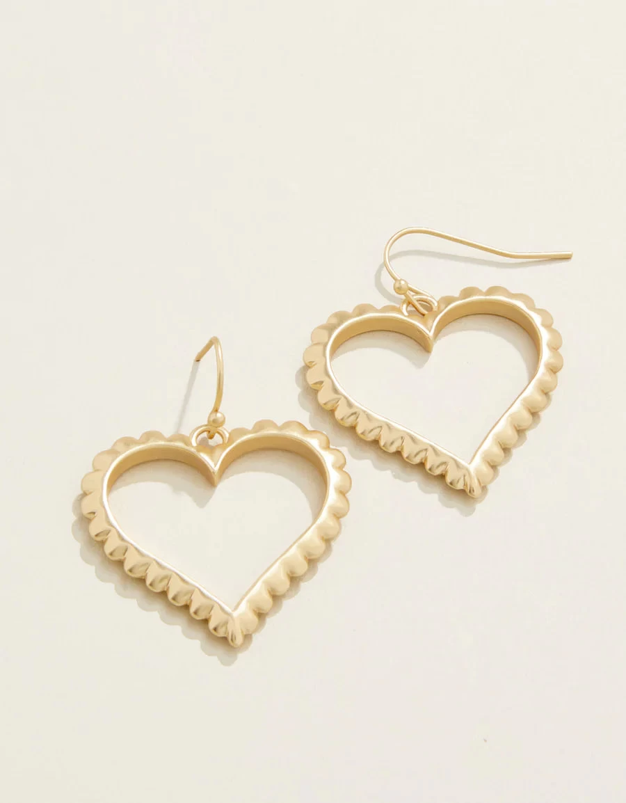 Scalloped Heart Earrings