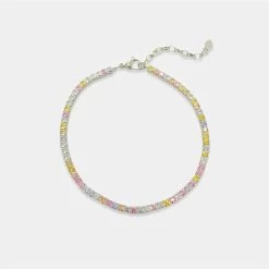 Princess Cut CZ Anklet