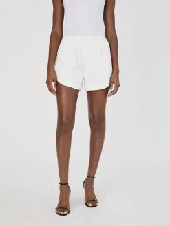 French Connection Alexis Cotton Drawstring Shorts In Summer White