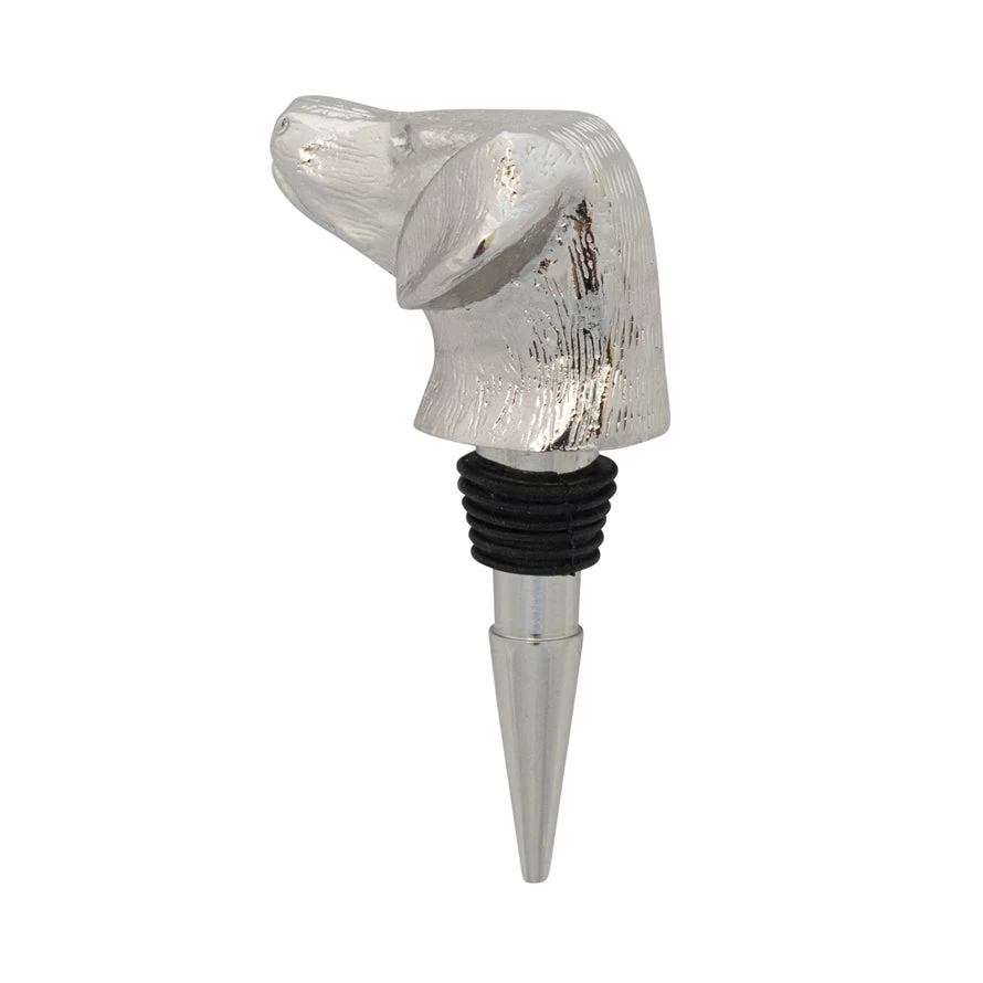 Aluminum Dog Head Bottle Stopper