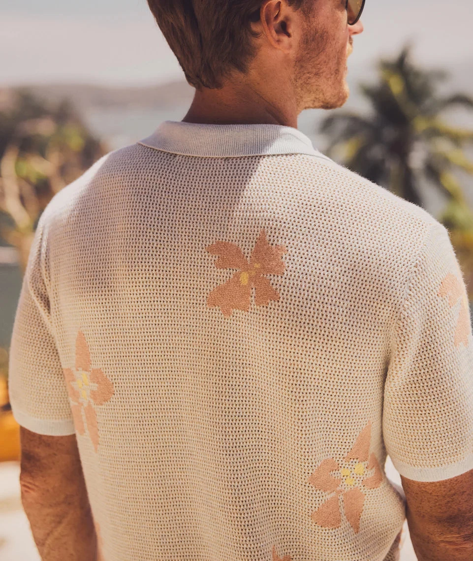 Marine Layer Asher Sweater Resort Shirt In Light Aqua - Image 3