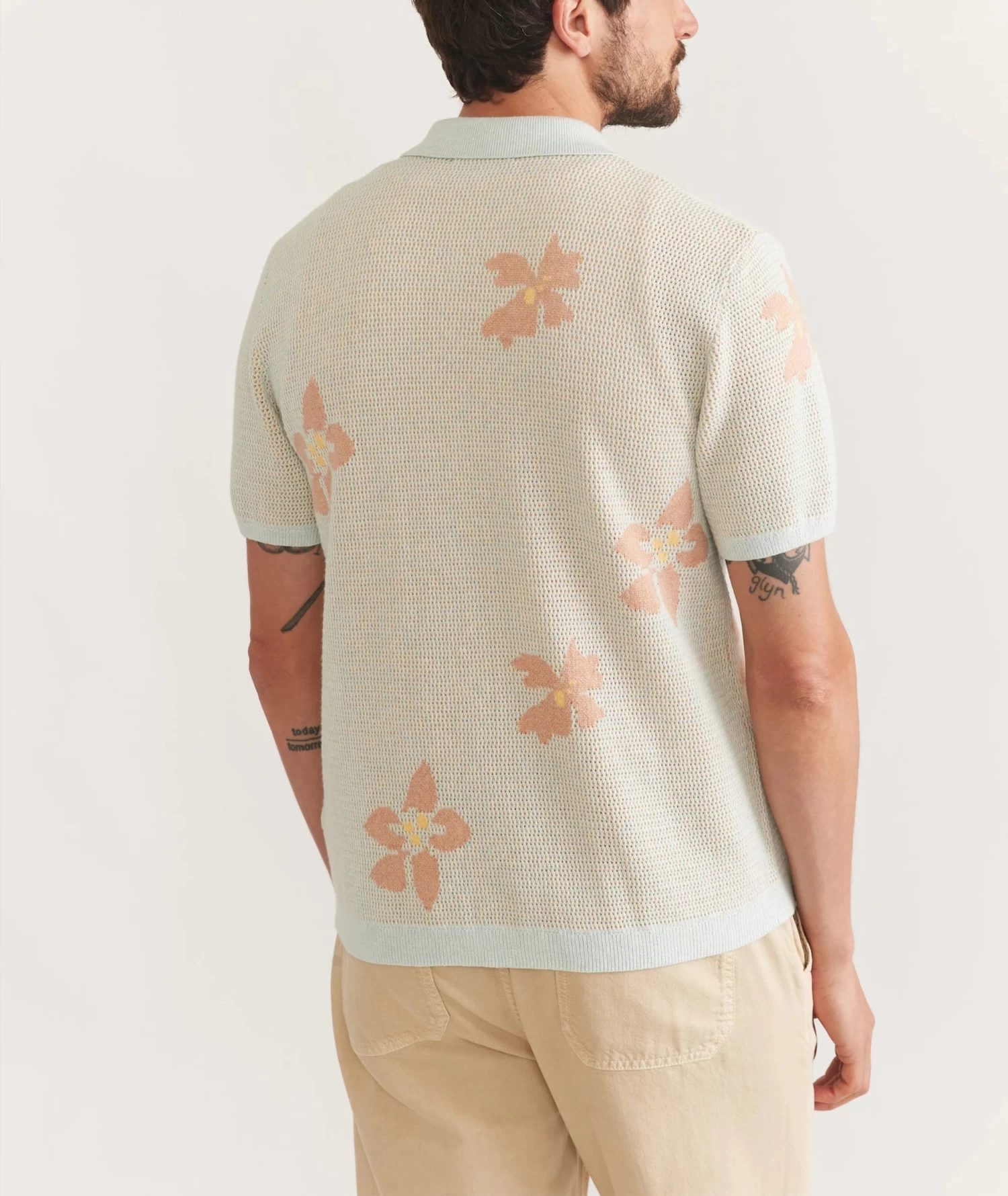 Marine Layer Asher Sweater Resort Shirt In Light Aqua - Image 7