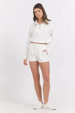 Cloud Fleece Short In Eggshell