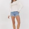 Embroidered "Beach" Sweater
