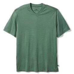 Tommy Bahama Bay Stripe V-Neck T-Shirt In Spruce Frost