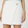 French Connection Birdie Linen Overlap Mini Skirt In Summer White