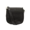 Black Anne WhipStitch Saddle Crossbody