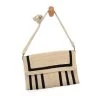 Black Striped Nellie Jute Fiber Crossbody