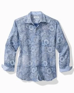 Tommy Bahama Blue Seas Medallion Linen Shirt