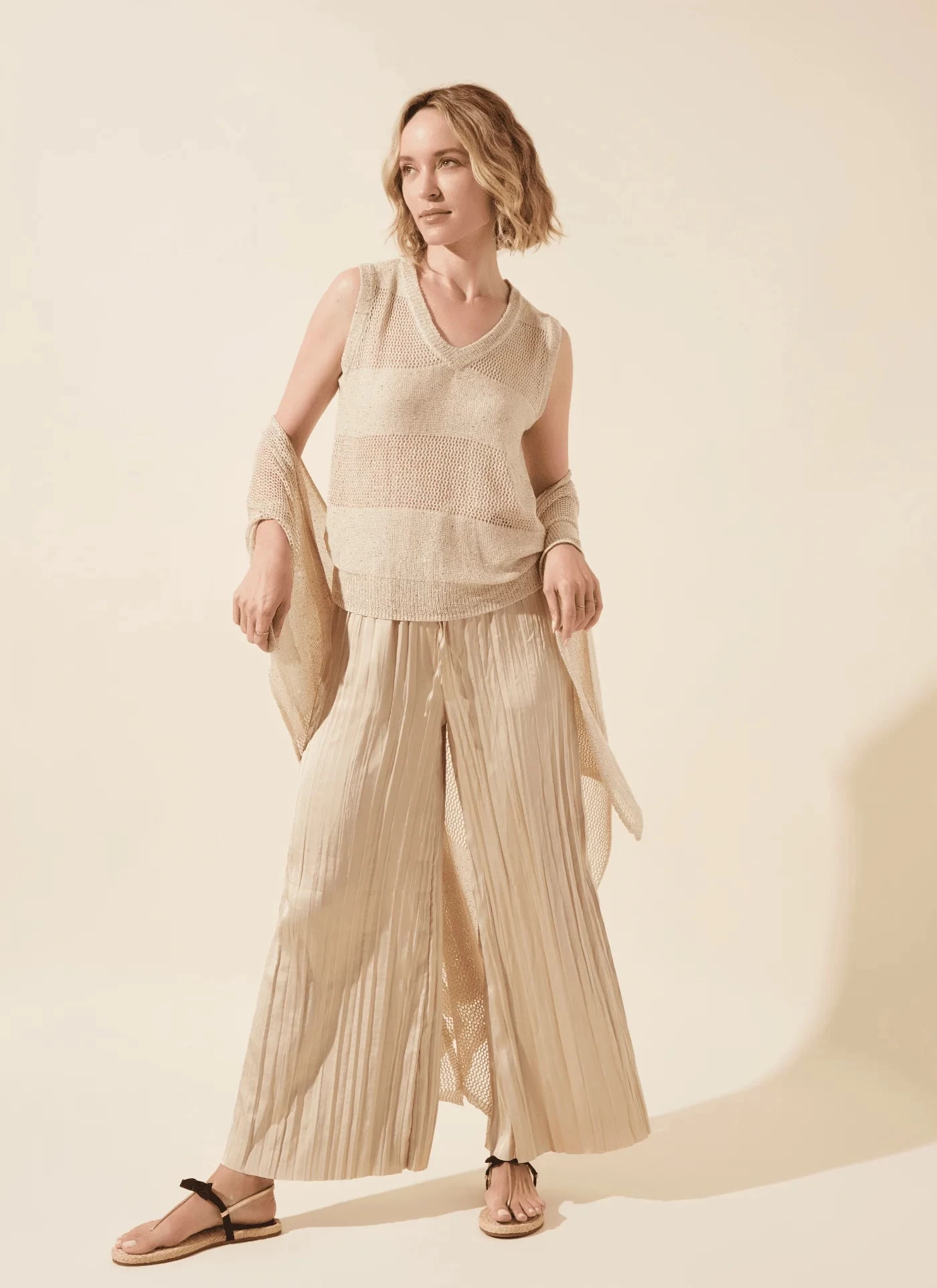 Bria Sequined V-Neck Shell - Image 2