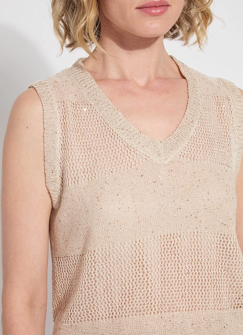 Bria Sequined V-Neck Shell - Image 5