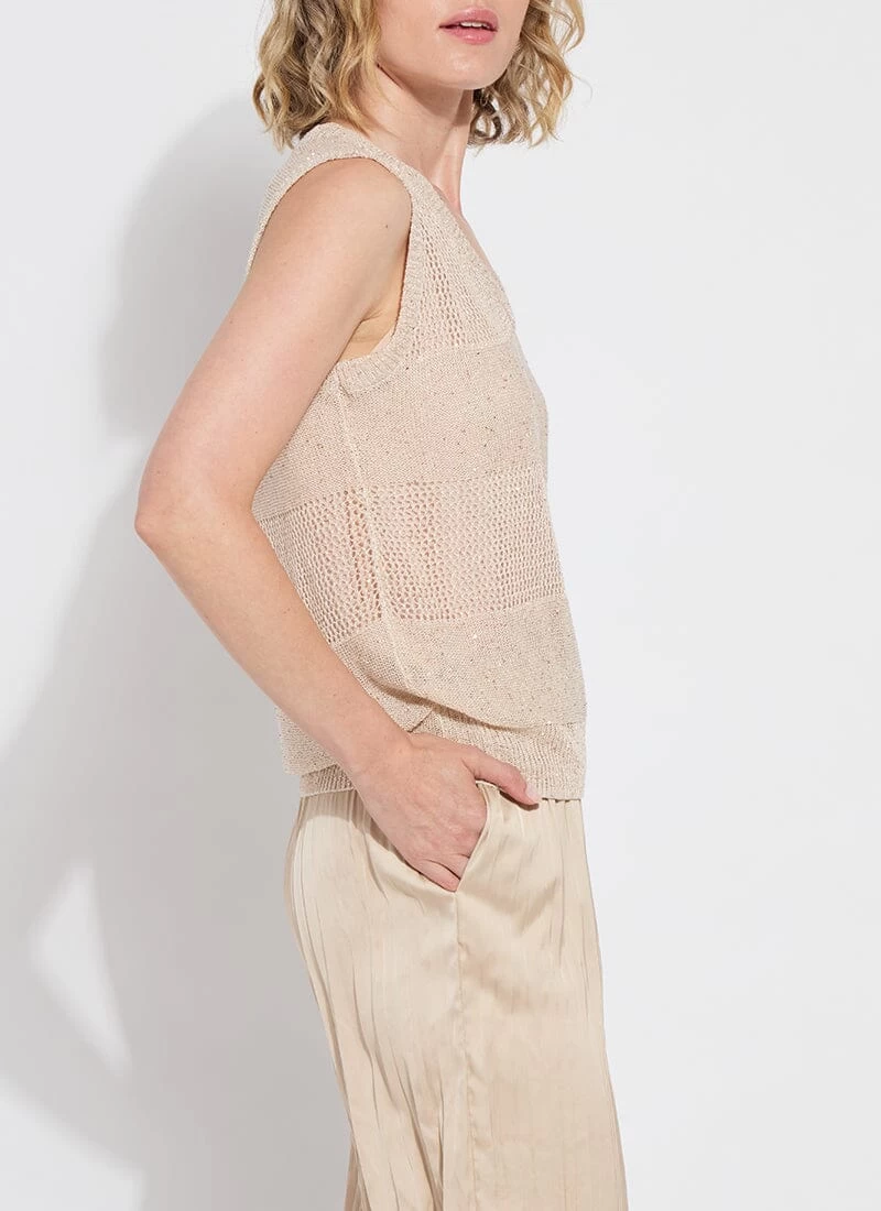 Bria Sequined V-Neck Shell - Image 4