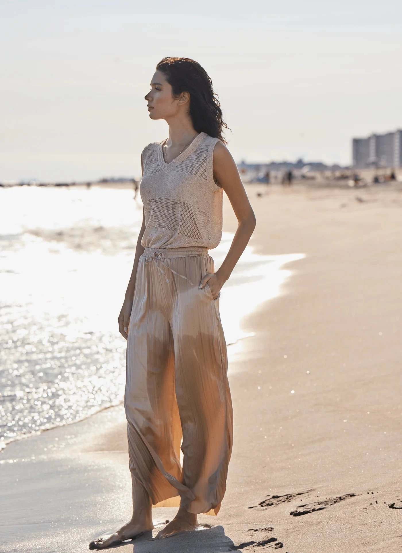 Bria Sequined V-Neck Shell - Image 7