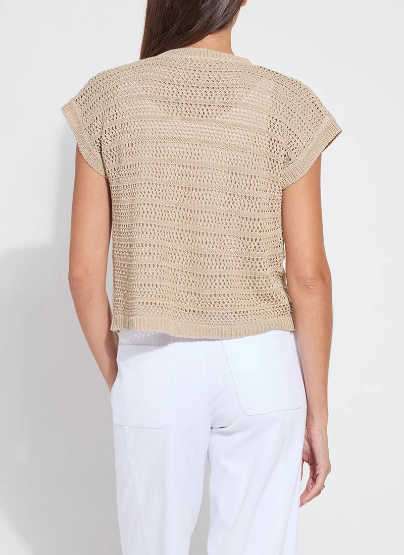 Brisa Linen Mesh Cardigan - Image 5