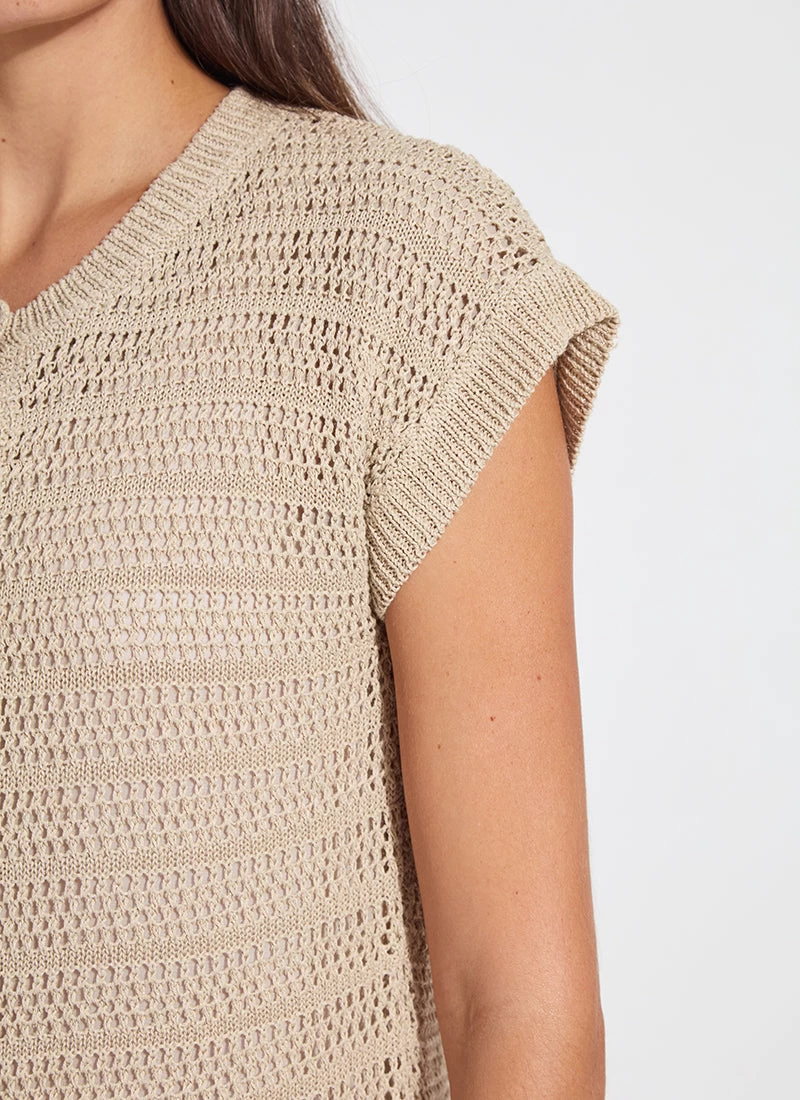 Brisa Linen Mesh Cardigan - Image 6