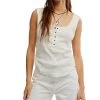 FREE PEOPLE Bryson Henley Tank In White