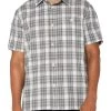 Button Up Short Sleeve Shirt In Sage Grey Multi