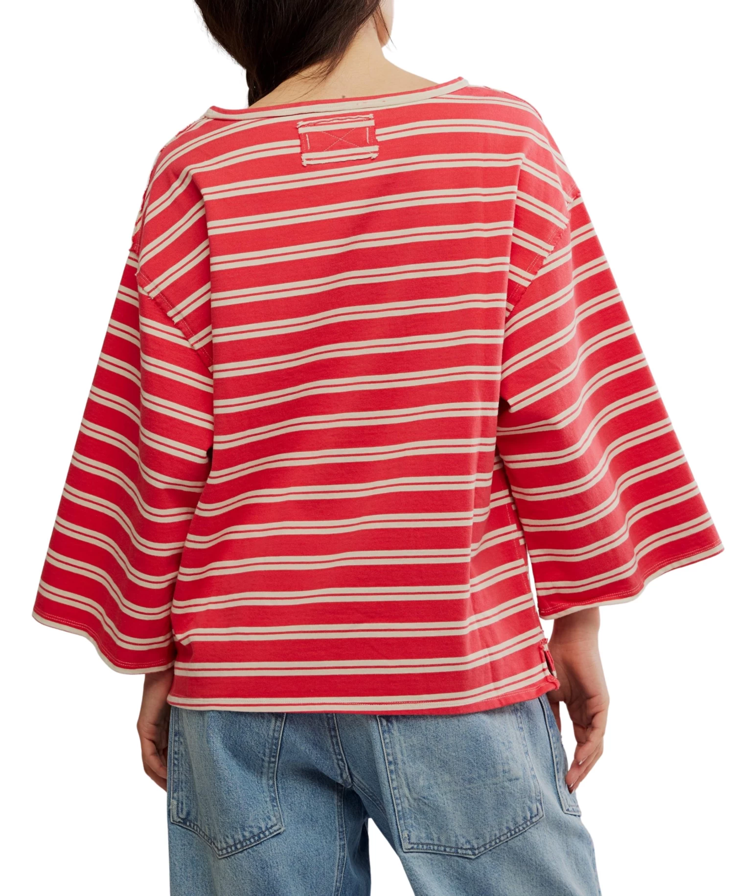 FREE PEOPLE C'est La Vie Tee In Red - Image 3