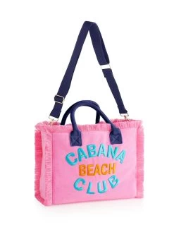 "Cabana Beach Club" Tote In Pink